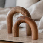 PEAKOLY Wood Arch Bookshelf Decor by Peakoly