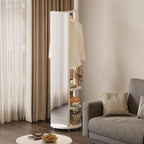 WoodsWhisper Full Length Mirror Coat Rack Solid Wood Floor Mirror 66"x12" Full - Image 9