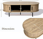 LuxenHome Oval Coffee Table - Image 2