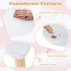 Costzon Kids Table and Chairs, Wooden Toddler Desk Set - Image 5