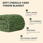 L'AGRATY Chunky Knit Throw Blanket - Image 2