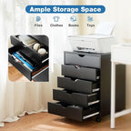 OLIXIS 5 Drawer Mobile File Cabinet Under Desk Storage Organization - Image 6