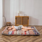 MAXYOYO Bohemian Retro Floor Mattress Vintage Floral Japanese Futon Mattress - Image 5