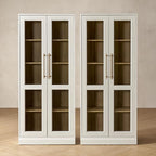 mopio Blake Tall Display Cabinet, Kitchen Buffet Pantry Cupboard, Trophy by MopioInc