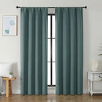 Simplebrand Ava Dark Green Blackout Curtains by Simplebrand