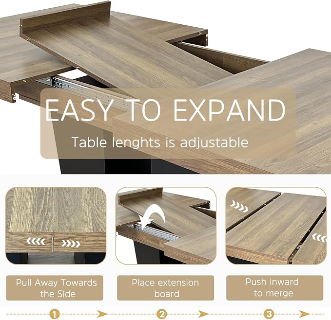 Henf 9 Pieces Extendable Dining Table Set - Image 4