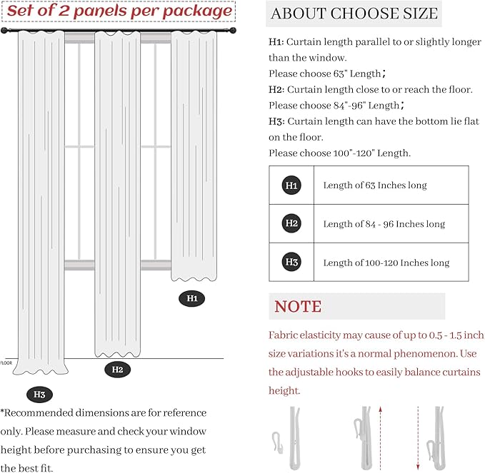 PleatedDrapes Textured Semi Sheer Burlap Curtains 84 Inches Long, Neutral - Image 7