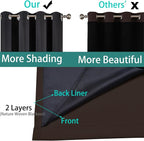 Yakamok Chocolate 100% Blackout Curtains 96 Inches Long 52" Wide 2 Panels | - Image 6