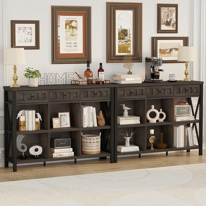 FATORRI Rustic 6 Cube Storage Organizer Bookshelf - Image 7