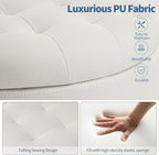 Furniliving Upholstered Button Tufted Round Ottoman - Image 9