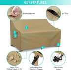 WLEAFJ Patio Sofa Cover Waterproof, 3-Seater Outdoor Sofa, Heavy Duty Deep - Image 3