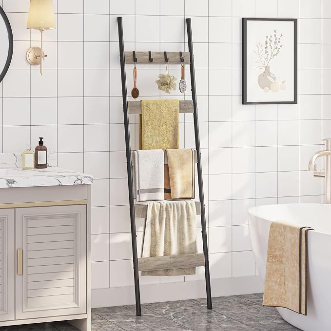 HOOBRO Blanket Ladder, 5-Tier Towel Rack - Image 2