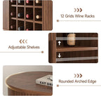 55 Inch Fluted Wine Bar Cabinet, Liquor Cabinet - Image 8