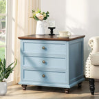 Joaxswe 24" Wide Farmhouse Night Stand Set of 2, Large End Table - Image 6