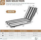 80x26x4in Lounge Cushions for Outdoor Furniture, Outdoor Lounge Chair Cushions - Image 2