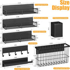 Magnetic Spice Rack for Refrigerator, 7 Pack Metal Magnetic Shelf, Moveable - Image 2