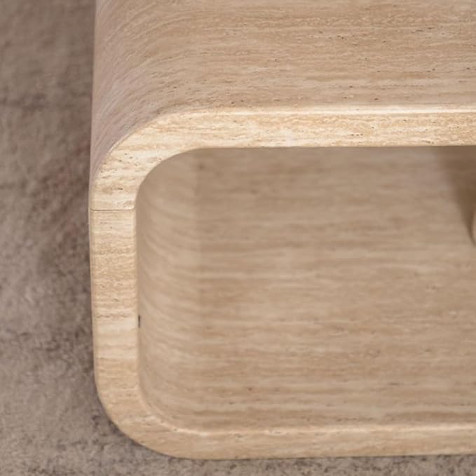Modern Wood Coffee Table, Rectangular Minimalist Center Table - Image 7