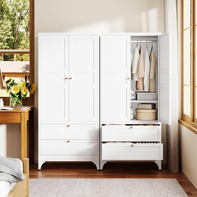 Letaya 71" Metal Wardrobe Cabinets - Image 6