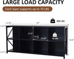 8 Cube Storage Organizer Bookshelf, Industrial Horizontal Bookcase, Accent - Image 2