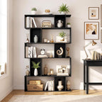 Giantex 5-Tier Bookshelves Set of 2, 10-Cube Geometric Bookcase - Image 8