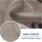 H.VERSAILTEX Velvet Stretch Couch Cushion Cover Plush Cushion Slipcover - Image 5