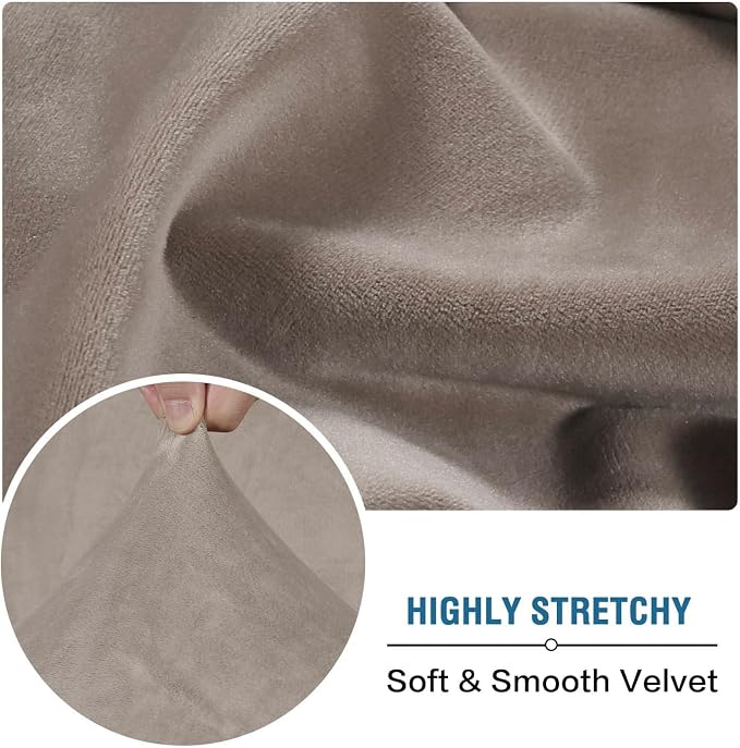 H.VERSAILTEX Velvet Stretch Individual Couch Cushion Cover Plush Slipcover - Image 5