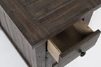Jofran Madison County Pine Reclaimed Chairside End Table, Barnwood Brown - Image 5