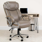 Flash Furniture HERCULES Series Big & Tall 500 lb. Rated Taupe LeatherSoft - Image 2