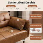 HALLYBEE 85” Futon Sofa Bed, Sleeper Sofa, Small Couch - Image 5