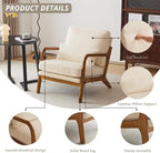 Karl home Mid-Century Modern Accent Chair, Living Room Chairs - Image 3