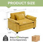 Oprisen Modular Sectional Sofa, Comfy Cloud Couch, Chenille Sofa Sleeper - Image 2