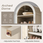 IFGET 71" Tall Arched Bookshelf, 8 Tiers Arch Bookcase - Image 3
