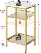 HOOBRO Tall Side Table, 3-Tier Telephone End Table - Image 3