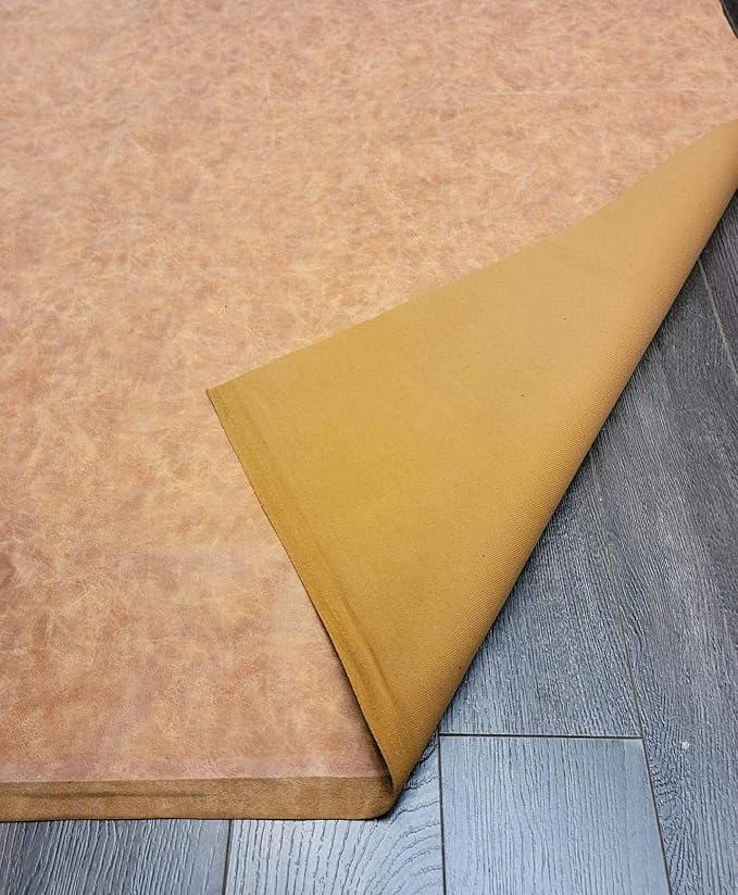 NAT Leathers | Blonde Light Tan Beige Distressed Crazy Horse Soft Faux Vegan - Image 4