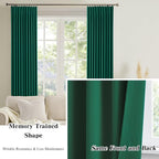 Emerald Hunter Green Curtains 102 Inches Long 2 Panels Set, Custom Viral Pleat - Image 6