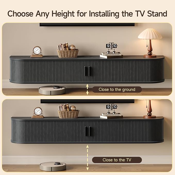 63" Floating TV Stand with Power Outlet - Image 7