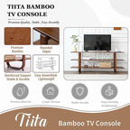 Tiita Wooden TV Stand for 65 Inch TV, Modern Media Console Table - Image 9