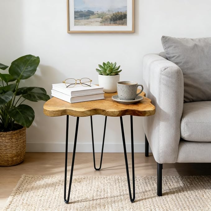 Natural Edge End Table, Live Edge Side Table - Image 7