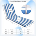 Chaise Lounge Cushions Outdoor Set of 2 - Image 2
