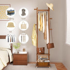 Solid Wood Coat Rack Freestanding Clothing Rack - Image 3