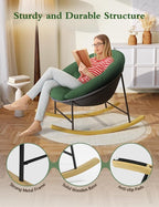 Kidirect Wide Rocking Chair Nursery, Comfy Saucer Nursery Rocking Chairs - Image 7