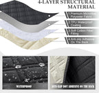 Genina L Shape Couch Cover, Sectional Couch Chaise Covers, Waterproof Washable - Image 4
