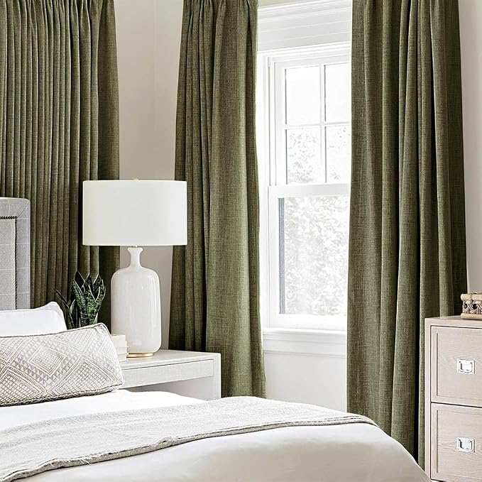 MIULEE 100% Blackout Linen Curtains - Image 2