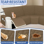 Arfntevss Recliner Sectional Couch Covers 1OO% Waterproof L Shape Sofa Cover - Image 5