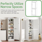 Ckzbx Metal Locker Tall Narrow Storage Cabinet, Gym Home Office, Entryway and - Image 5
