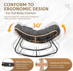 SUNCROWN Oversized Wicker Rocking Chair Indoor Outdoor, 450 LBS Heavy Duty - Image 8