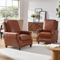 HULALA HOME Genuine Leather Manual Recliner Chairs Set of 2 by HULALAHOME
