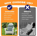 Unimatta Sunbrella Outdoor High Back Chair Cushion Seat Pads, 44 x 21 Inch - Image 7