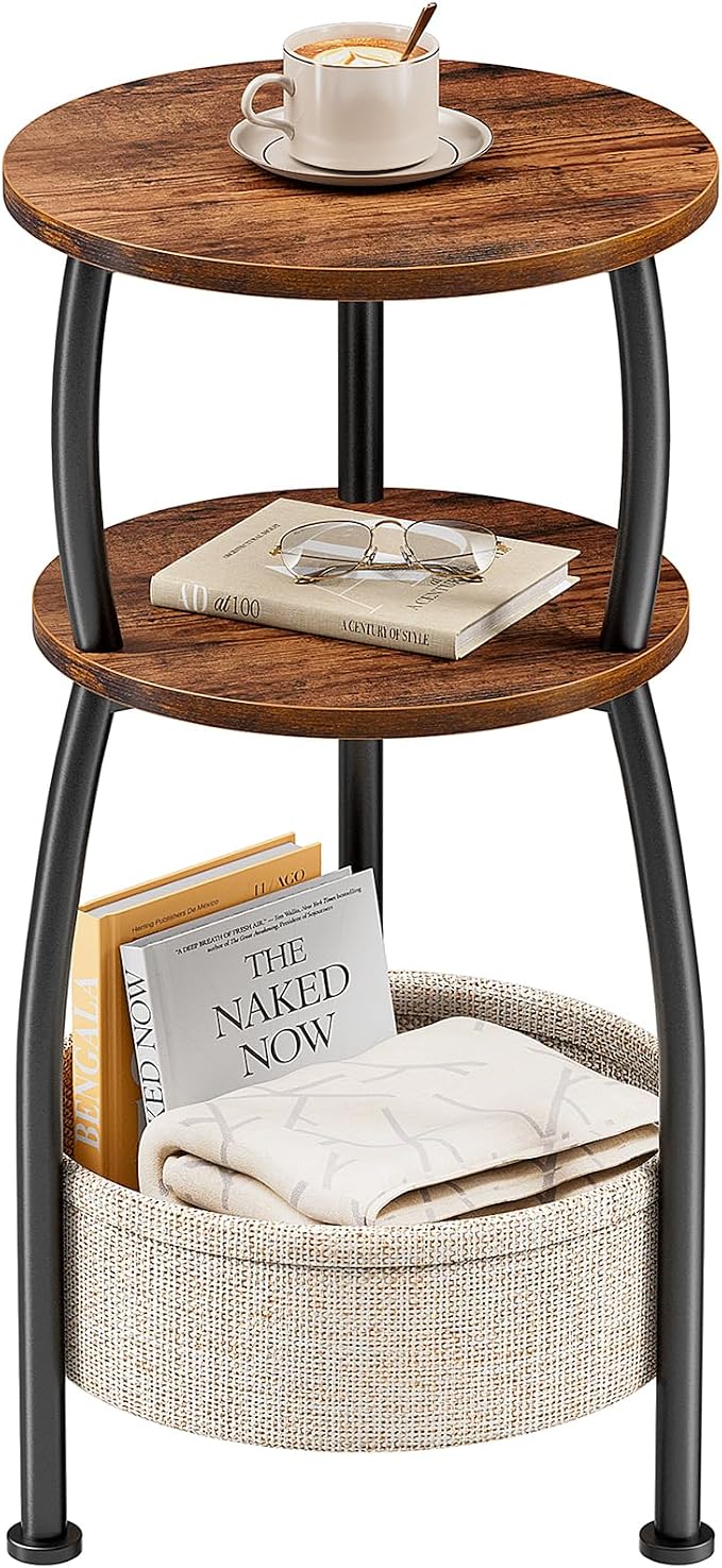 Round Side Table for Small Spaces by designyourhome