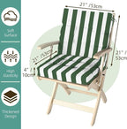 Outdoor Chair Cushions Set of 2, High Back Soft Seat Pad, Indoor Outside Use - Image 9